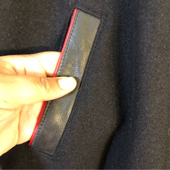 Identity Jackets & Coats Identity Mens Snapon Flame Leather Wool